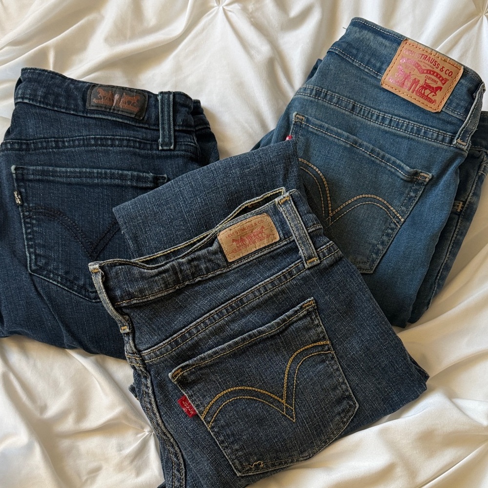 Levi's Women's Dark and Medium Wash Jeans 3 pair